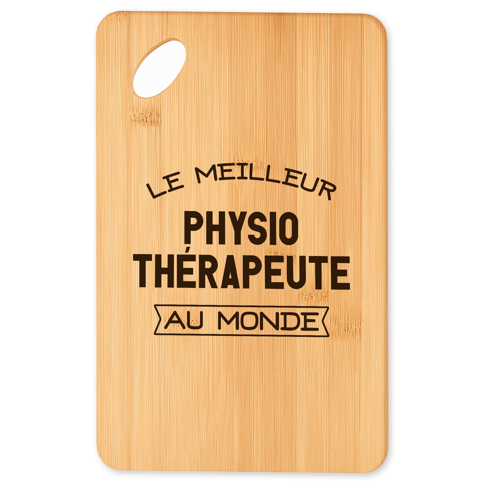 Cadeau original cuisine pour physiothérapeute : planche apéro en bambou