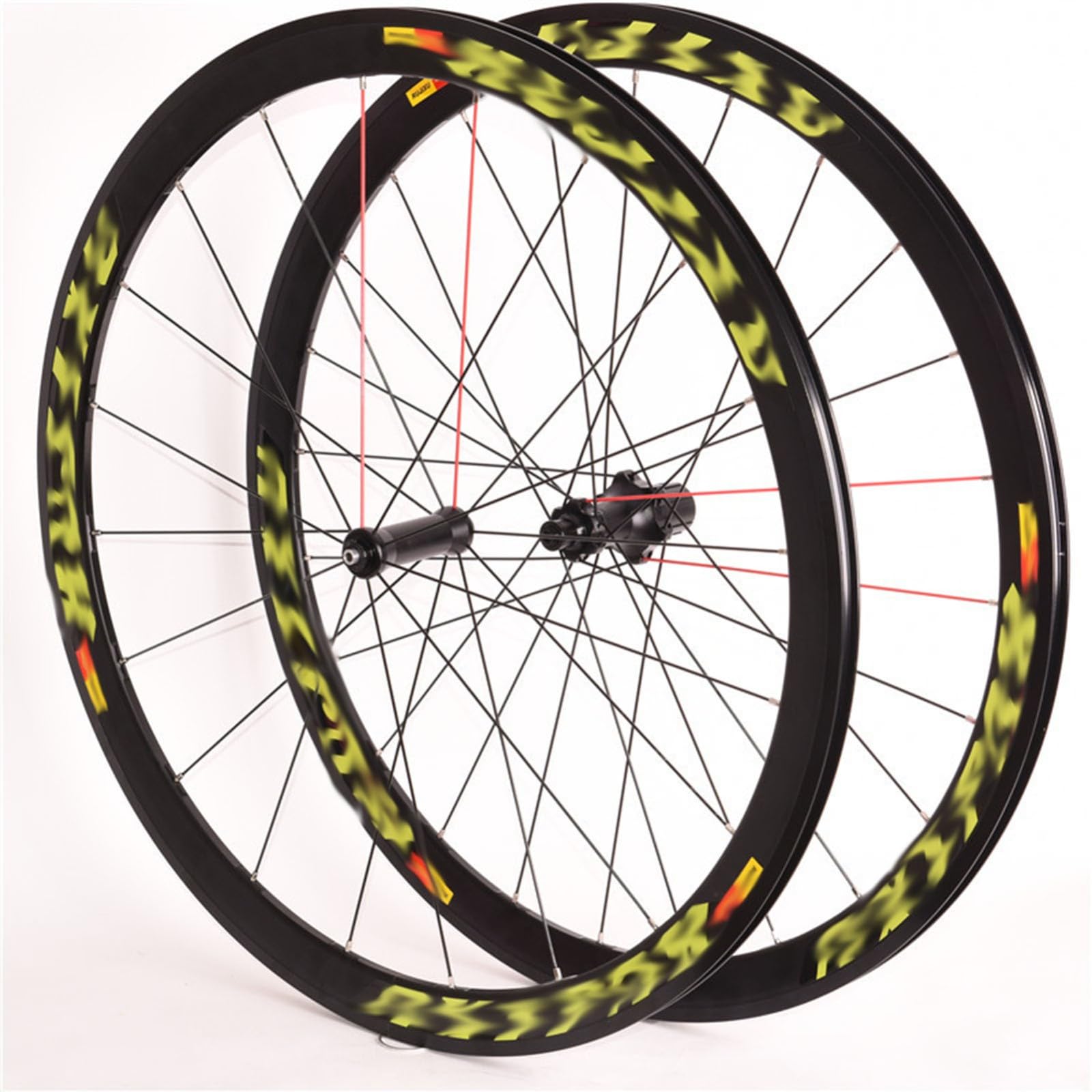 Paire De Roues Carbone 700C 3 Rayons (pneus Tubeless) Pour Vélo Route/TT
