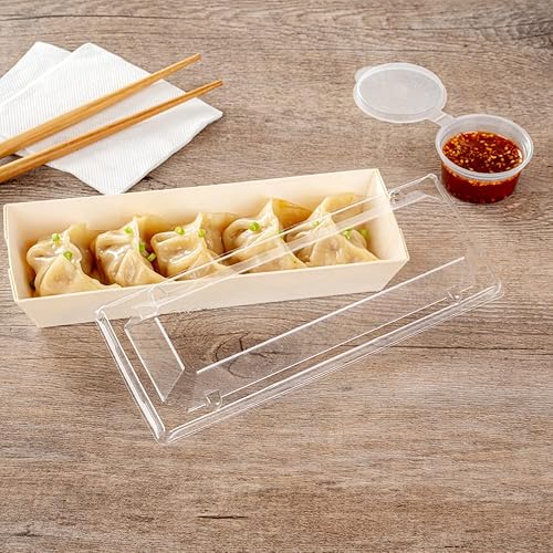 Miniatura 8 de Pequeño recipiente de madera de álamo para comida, forma cuadrada, 4.7 pulgadas, 100 unidades por caja, colección Taipei, utensilios de restaurante