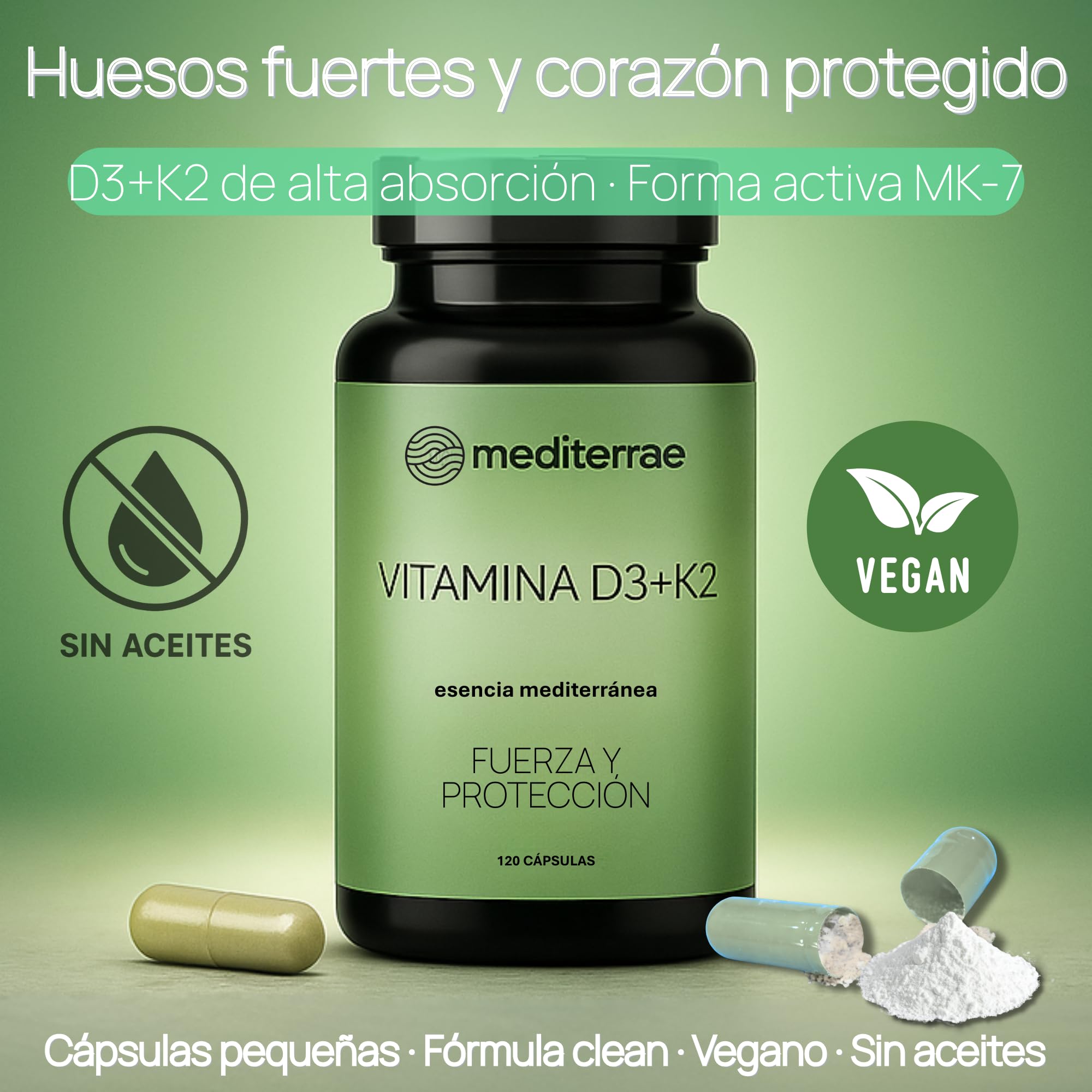 Pack Defensas y Vitalidad Diaria | Vitamina D3 K2 + Vitamina C con Bioflavonoides | Pack Básico de Inmunidad y Bienestar | Mediterrae