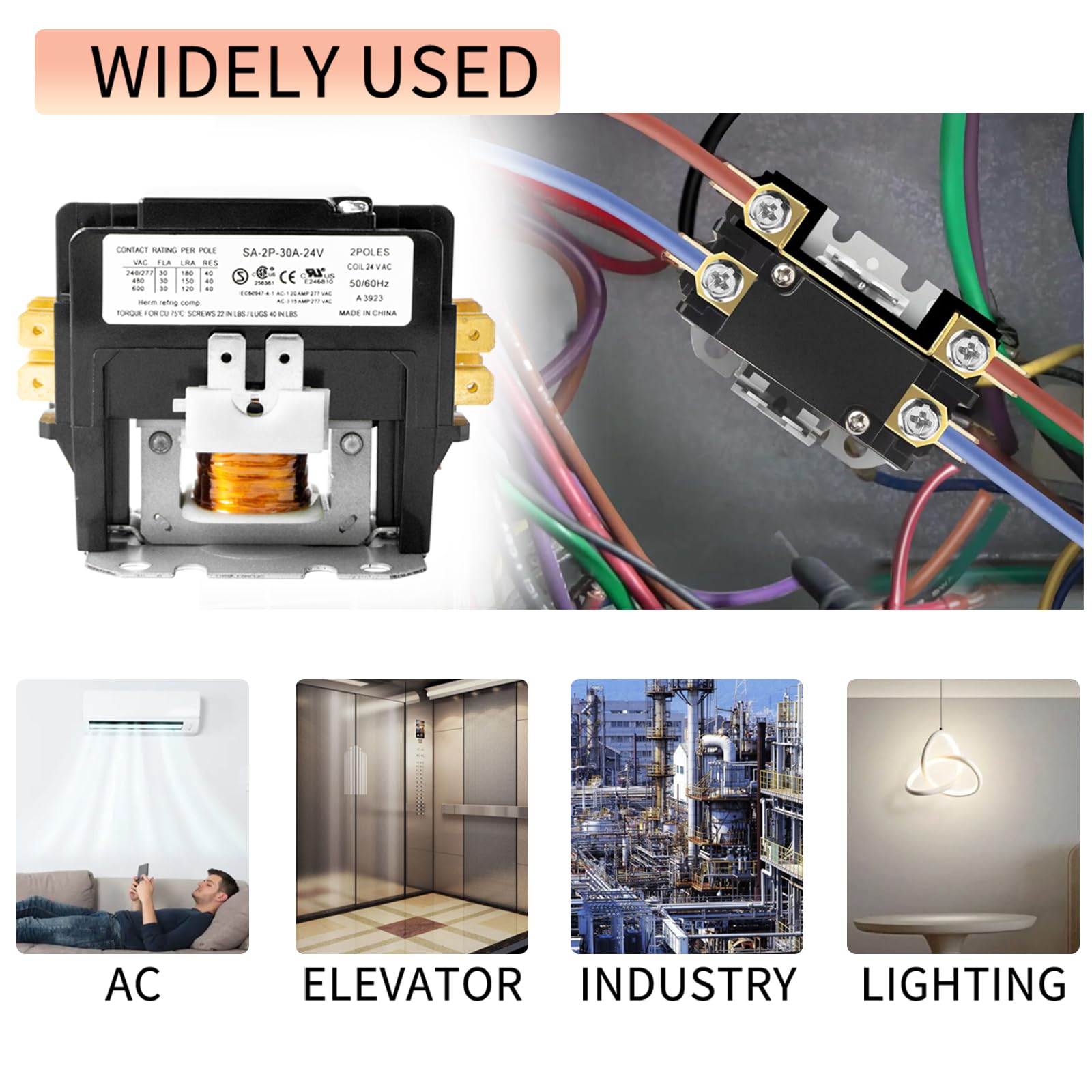 Diagrama de fiação de contator HVAC