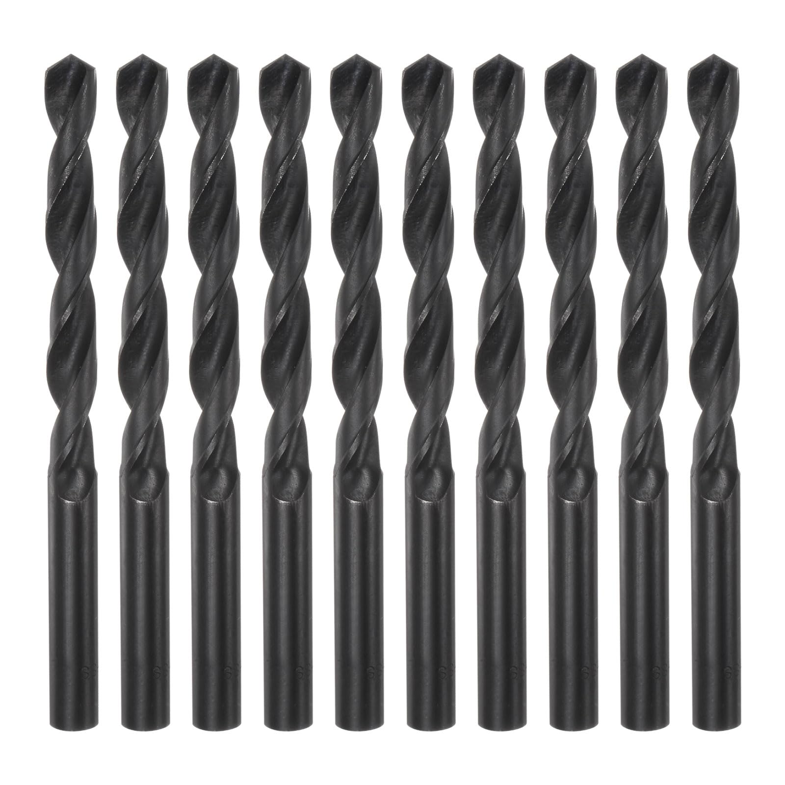 HARFINGTON 10 brocas Jobber de 10 mm (25/64 pulgadas) con revestimiento de nitruro de acero de alta velocidad (HSS) 4241 brocas helicoidales para acero inoxidable, cobre, aleación de aluminio, metal,