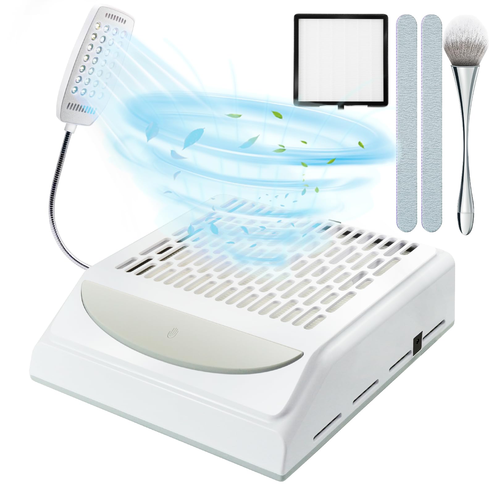 Collecteur de poussière d'ongles pour manucure aspirateur de table anti-allergie