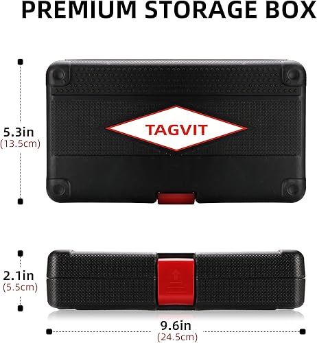Miniatura 5 de 16 Piece Torx Bit Socket Set, Premium S2 Steel Bits and Cr-V Sockets, 38" Drive Master Torx Bit Socket Set for Bicycle Motorcycle Auto and Lawn