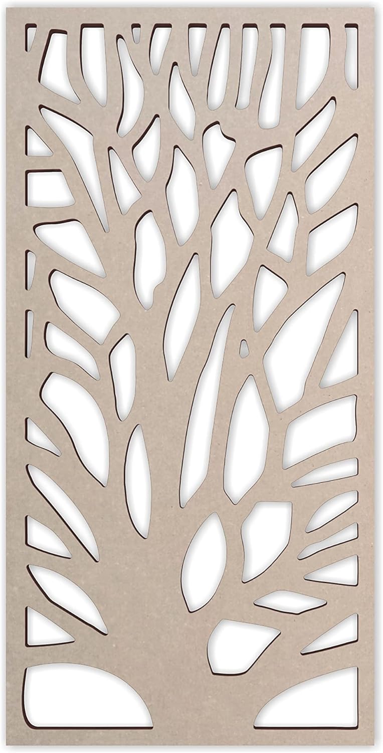 Wooden Tree of Life Lattice - Mandala Wall Art for Home Decor, Wall Panels, Overlays, Trellis, Privacy Screens & Yard Decor