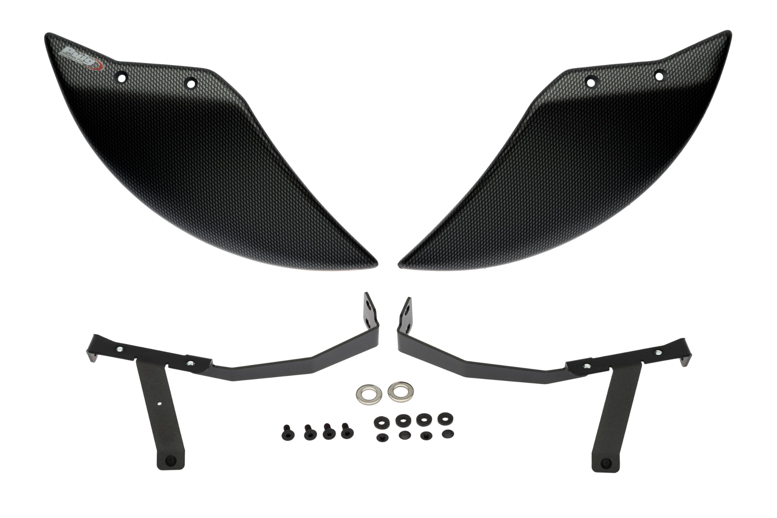 Puig 22695C Aero Wheel Deflector aerodynamic ABS wheel deflector improving stability and reducing turbulence, Carbon Look