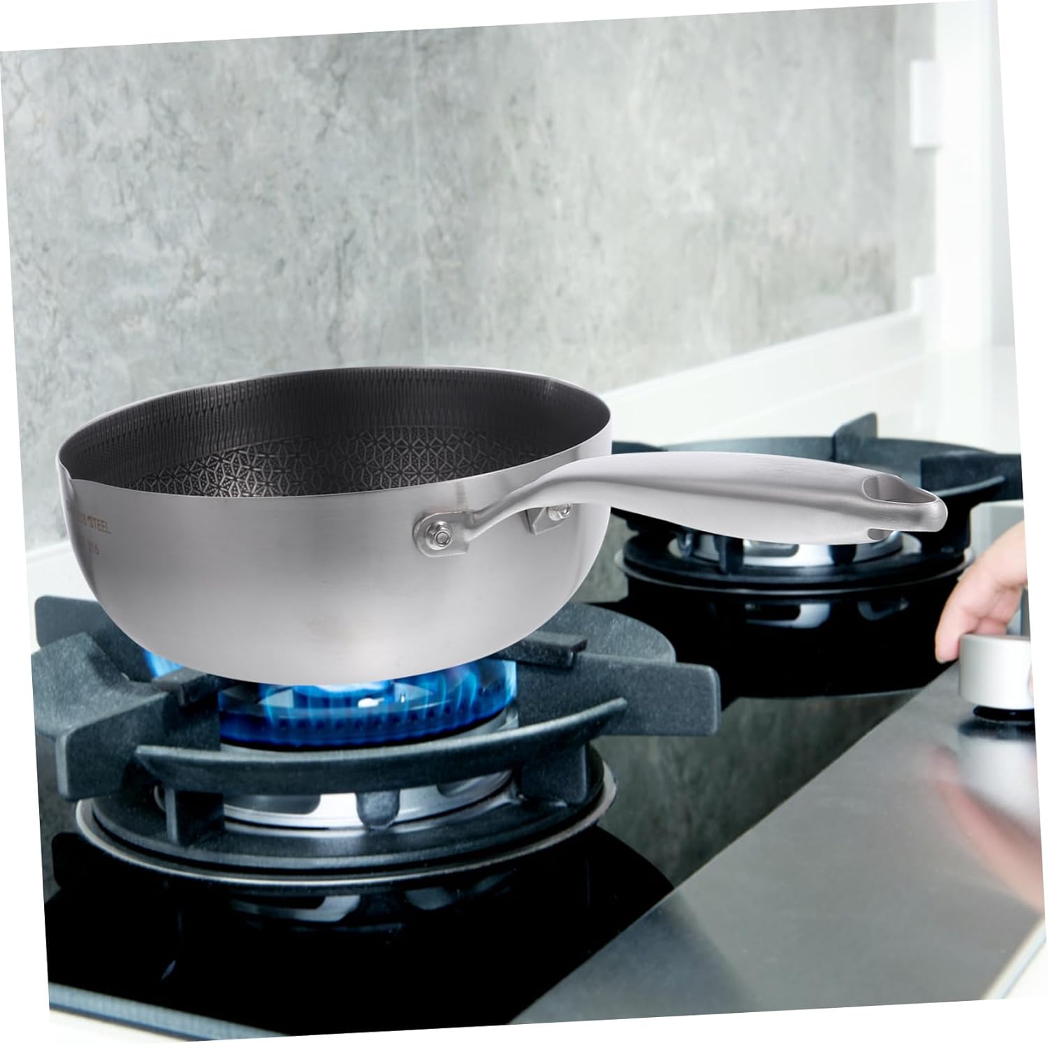 VALICLUD Nonstick Saucepan Skillet Lid Stainless Steel Honeycomb Pan Microwave Oven Safe