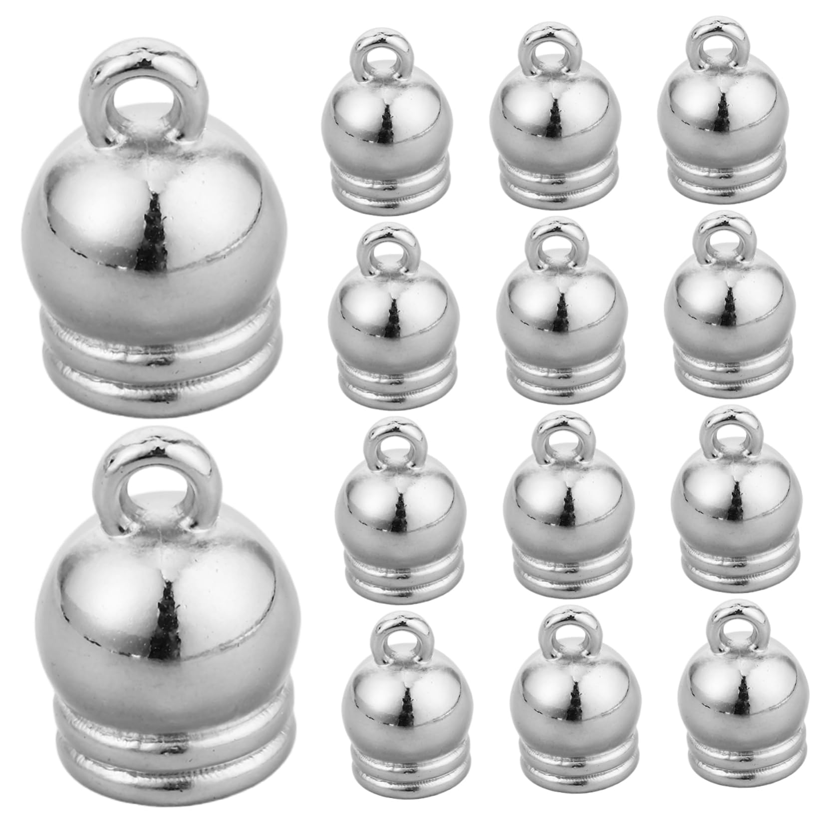 SEWACC Jewelry Making End Caps 50pcs Cord Cap Fasteners Tassel Making Stoppers for DIY Crafts