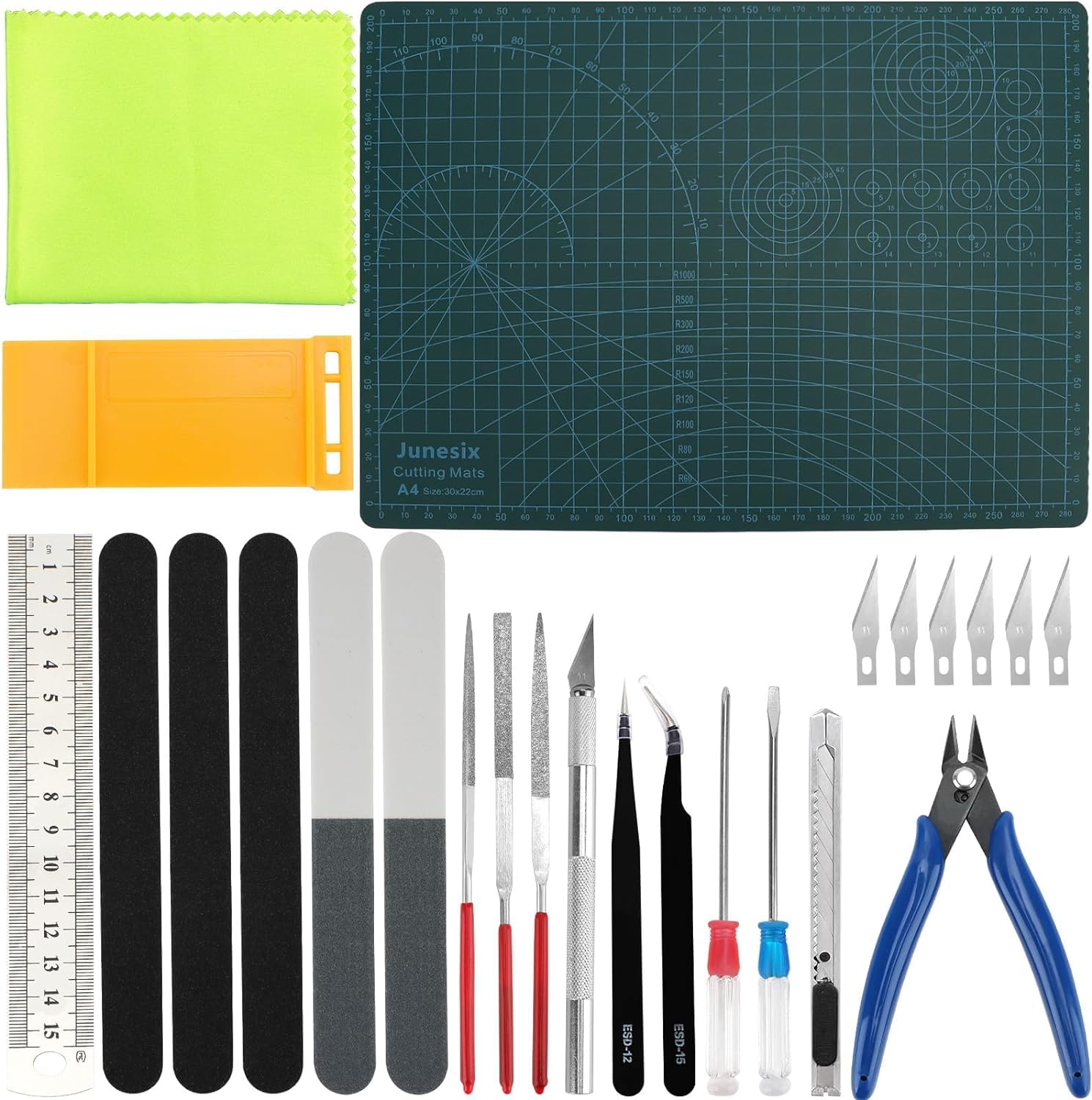 25 Stück Gundam Modeler Grundwerkzeuge, Gundam Modellierer Basic Tools, Modellbau-Werkzeugsatz für Hobby Model Assemble Building, Modellierungswerkzeug und Bastelset für Bauen, Reparieren, Reparieren