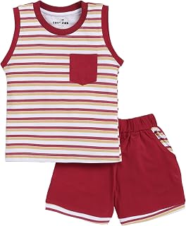 CUTOPIES Boys Black Sleeveless Tshirt and Short Set (Pack of 1) Baby Boys' Clothing Sets Price In India