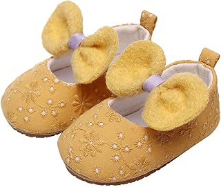 Zapatos para niños pequeños para niñas, zapatos individuales bordados florales, bowknot, primero, zapatos, sandalias para niños pequeños, zapatos de princesa, zapatillas de niña 27
