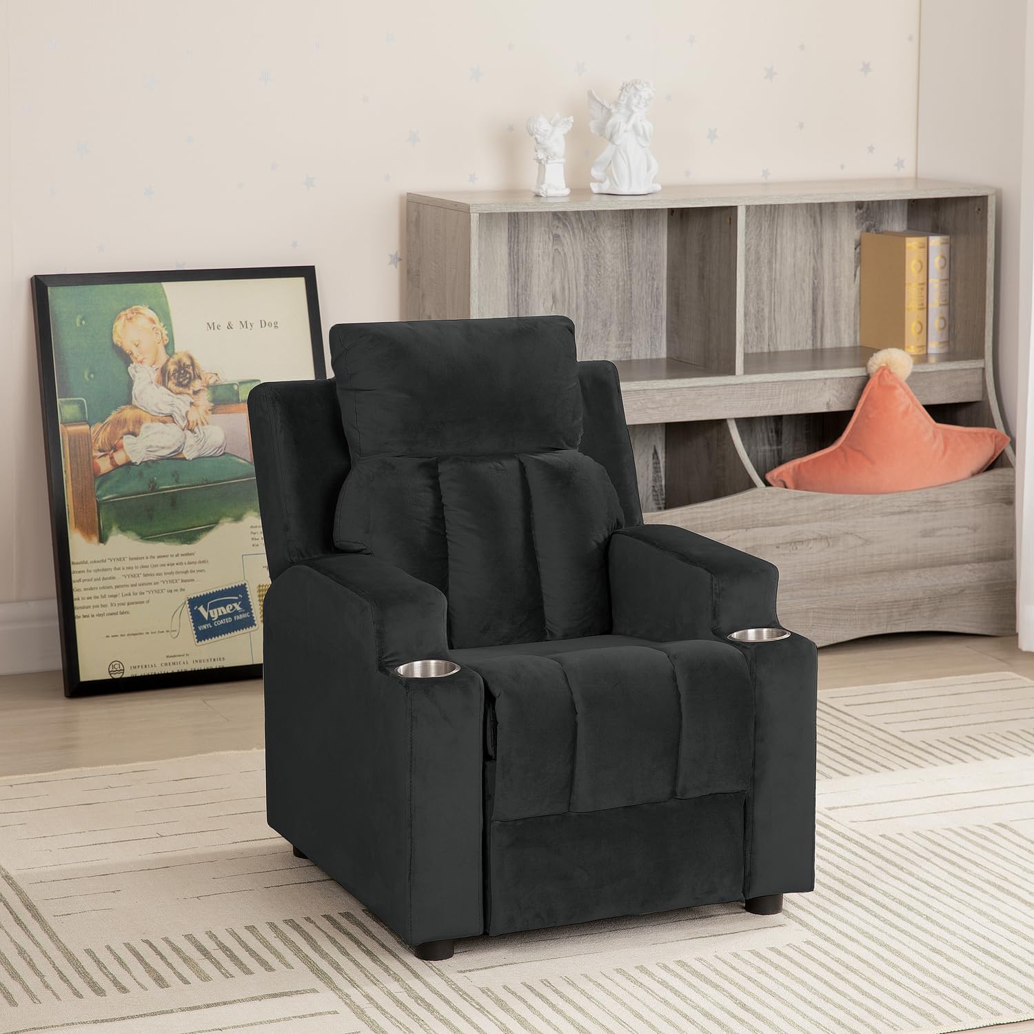 Naomi Home Sally Deluxe Kids Recliner Black
