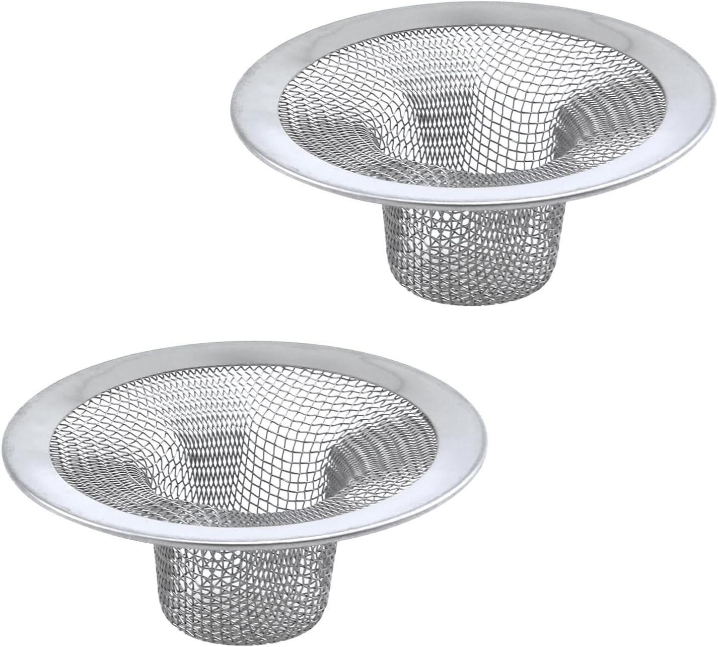 Antrader 2.8" Top / 1.1" Basket, Stainless Steel Anti-Clogging Foor Drain Sink Filter, Sewer Net, Washing Dish Filter, 1mm Drain Holes Around