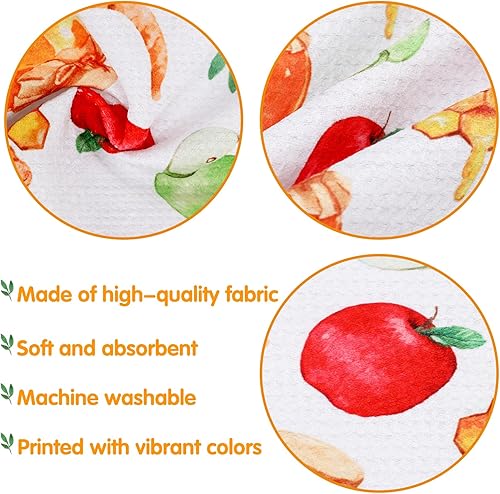 Miniatura 4 de Vansolinne Rosh Hashanah - Toallas de cocina Shana Tova, toalla de cocina Happy Rosh Hashanah para anfitriona, idea de regalo, fiesta, decoración