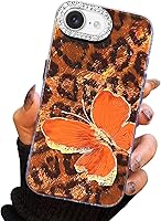 Vista 86 de I-MGAE-IN-AR - Funda compacta para iPhone 16 Pro Max con diseño de mariposa plateada brillante, a la moda, suave, delgada, de poliuretano