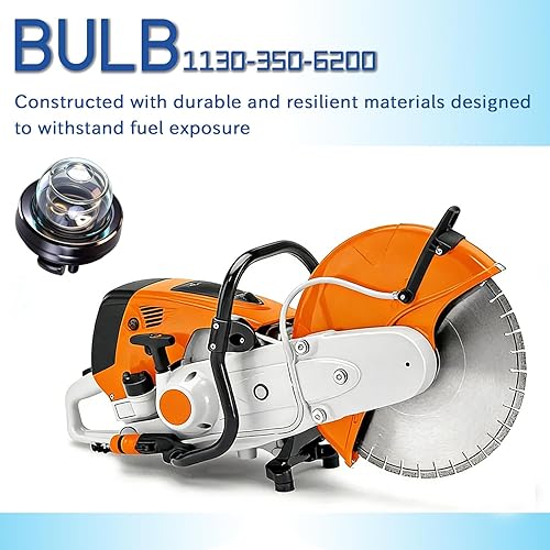 Miniatura 5 de 1130-350-6200 (paquete de 2) bombilla de cebador para stihl-TS400 TS700 TS800 BR500 BR550 BR600 reemplaza 1130 350 6200 bombilla de purga