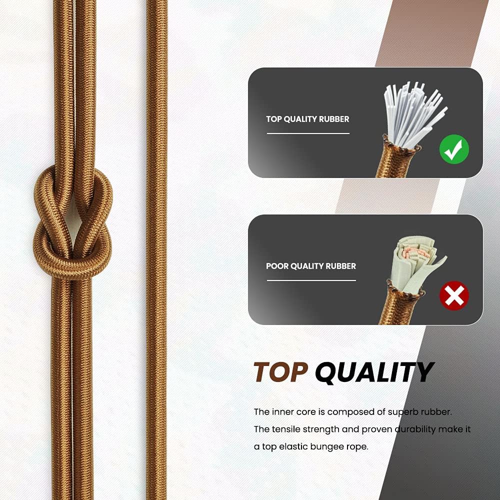 Abma Cord Bungee Cord 5mm 30M Elastic Shock Cord 100% Stretch Elastic Bungee Rope for Tarpaulin Trailer, Backpack, Tent Pole - Image 4