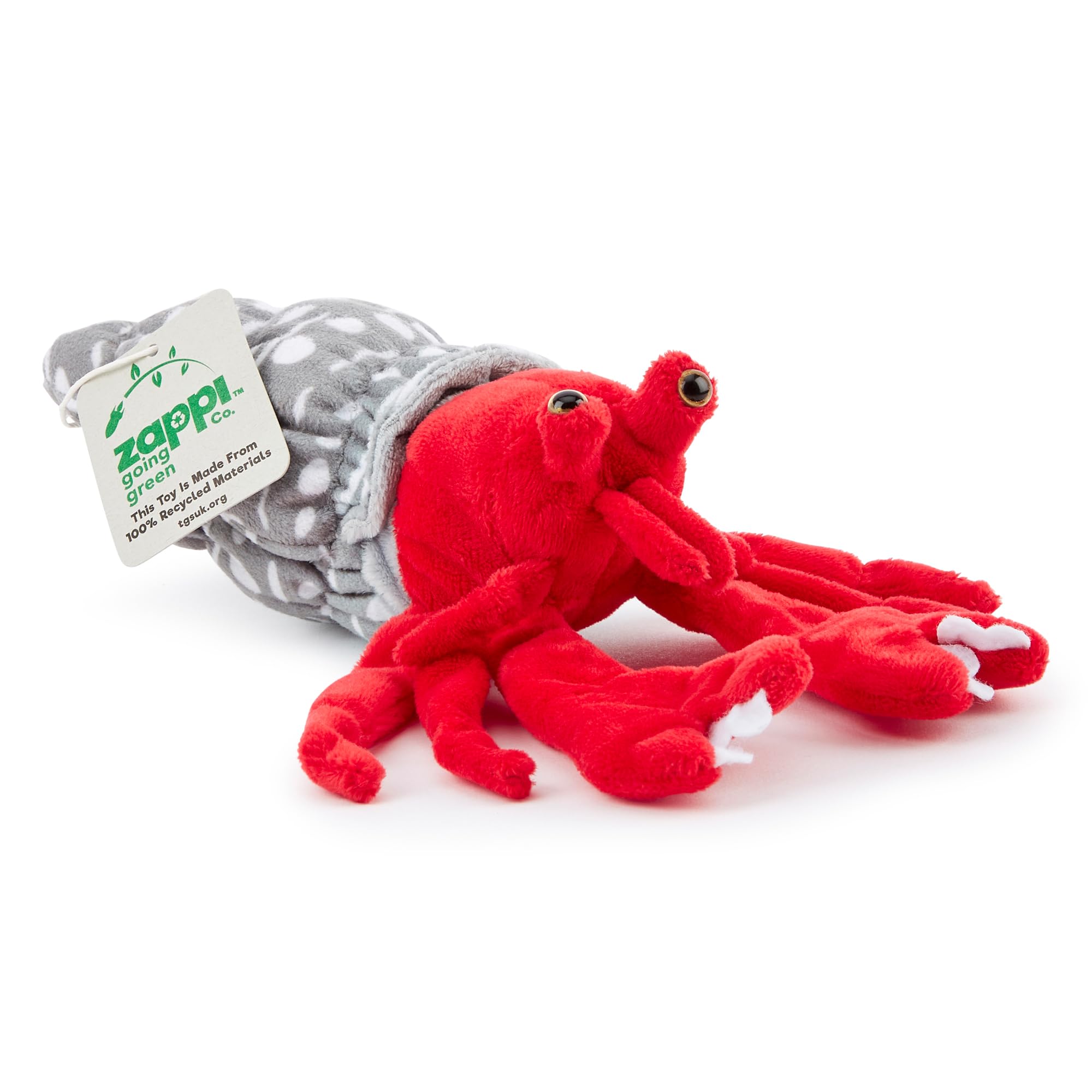 Zappi Co Ultra Soft Hermit Crab Plush Toy (20cm Width) - 100% Recycled, Eco-Friendly, Newborn Gift, Realistic Lifelike