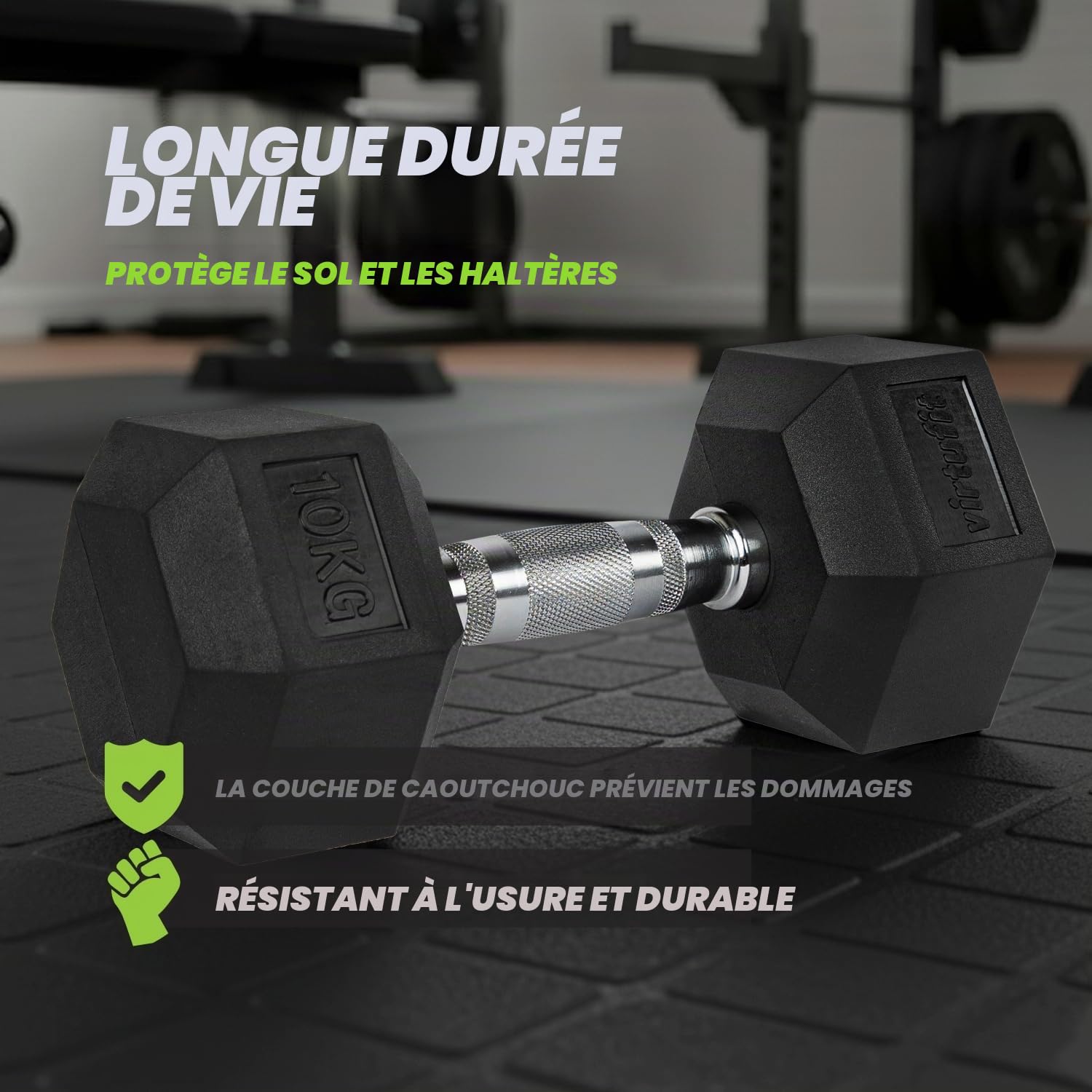 VirtuFit Hexa Lot d'haltères courts – 2 x 3 kg