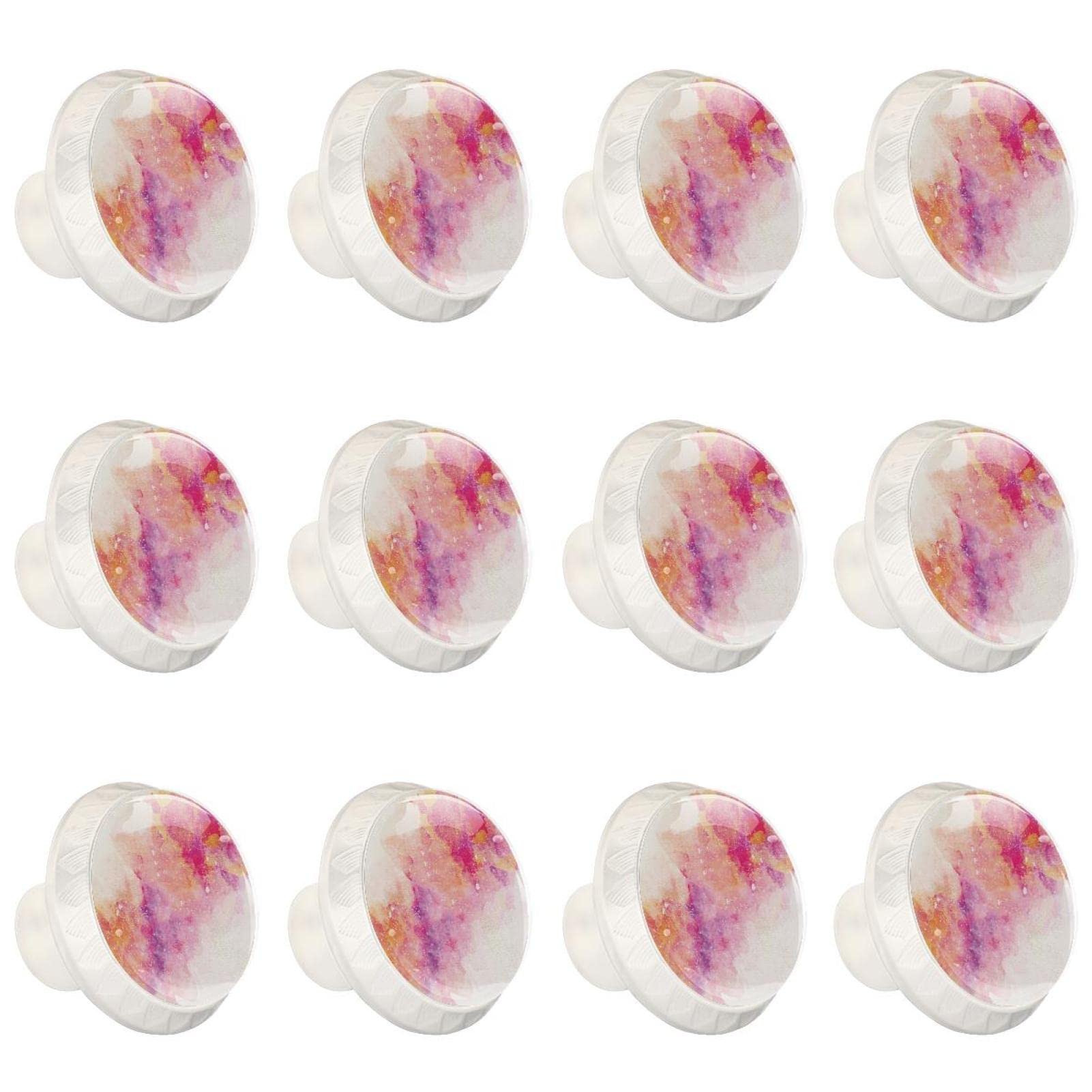 Tiroir de commode rafraîchi boutons aquarelle rose poudré lot de 12