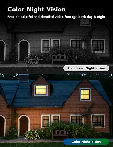 Miniatura 5 de Cámara de seguridad 2K, exteriorinterior para el hogar, mascota, bebé, niñera, visión nocturna a color impermeable IP65, luz blanca y sirena,