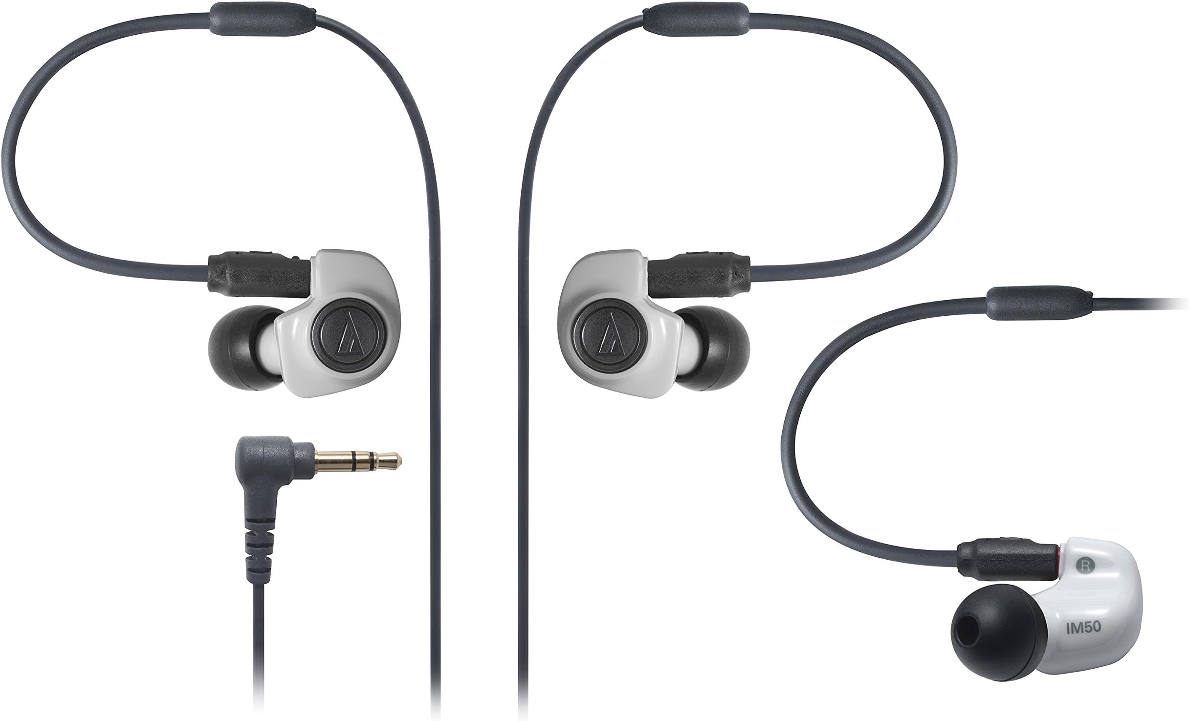 Audio-Technica ATH-IM50 Dual symphonic-driver In-ear Monitor headphones White (Japan Import)
