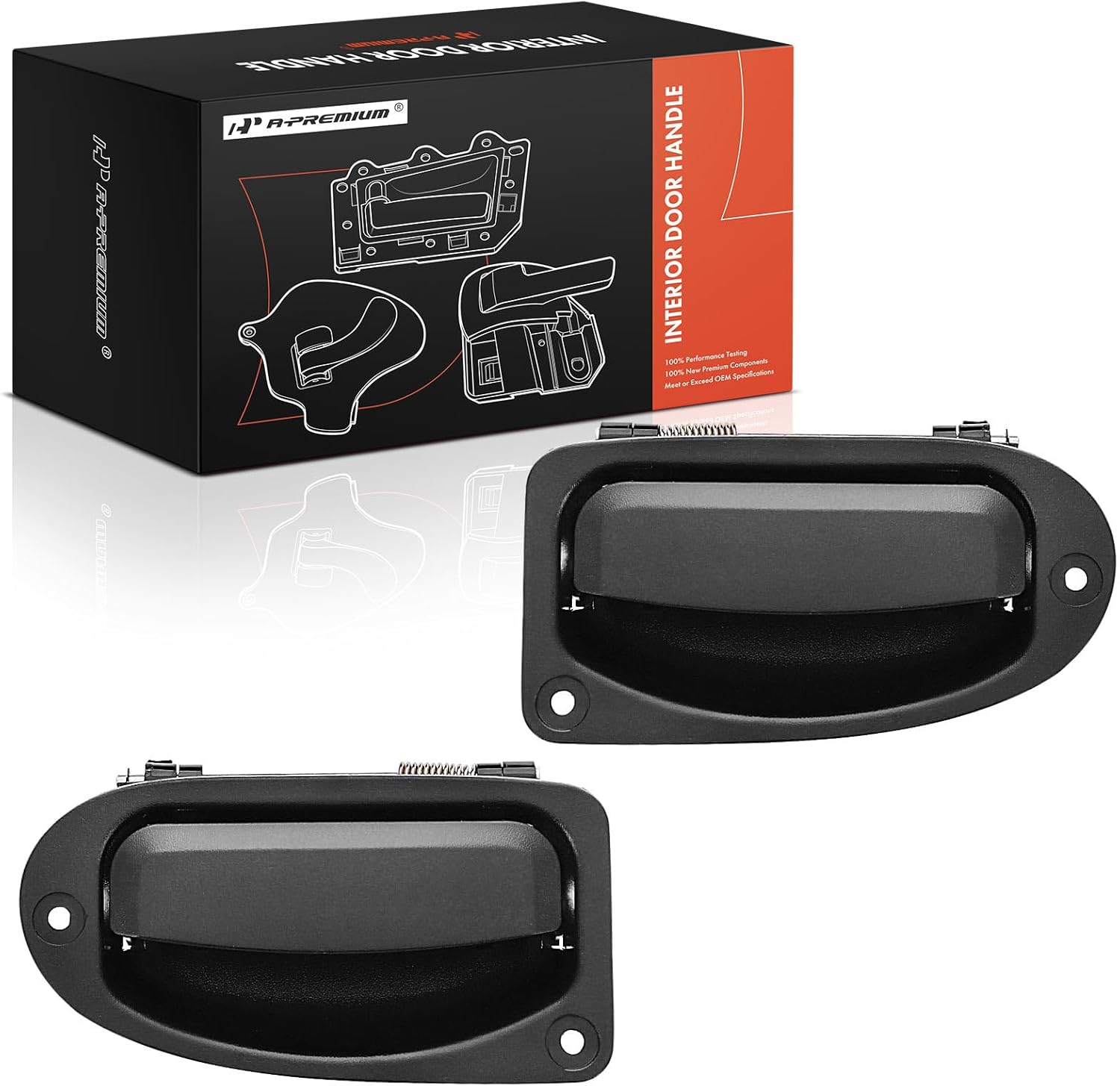 A-Premium Outside Exterior Door Handles Compatible with Ford Ranger 1998-2011 & Mazda B2300, B2500, B3000, B4000, Extended Cab Pickup, Textured Black, 2-PC Set, Rear Driver and Passenger Side