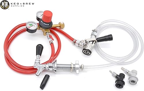Miniatura 6 de K&B KeezerKegerator - Kits de conversión de sistema de cerveza de barril para refrigerador (variaciones de tamaño) (2 grifos)