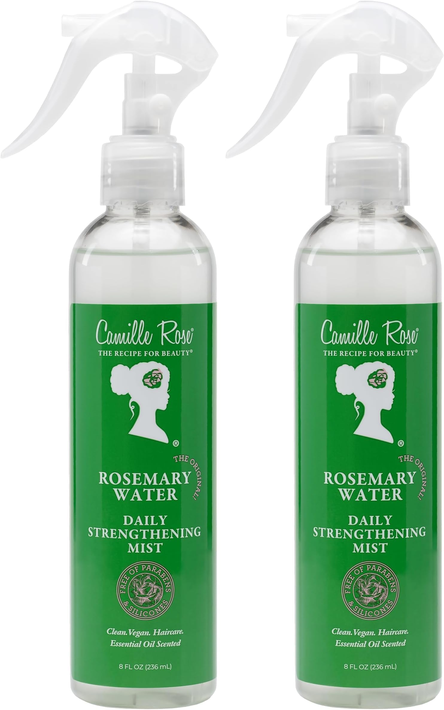 Camille Rose Strengthening Mist, Daily Strengthening, All Hair Types | Rosemary Water | Promotes Hair Growth | 8 fl oz | Pack of 2