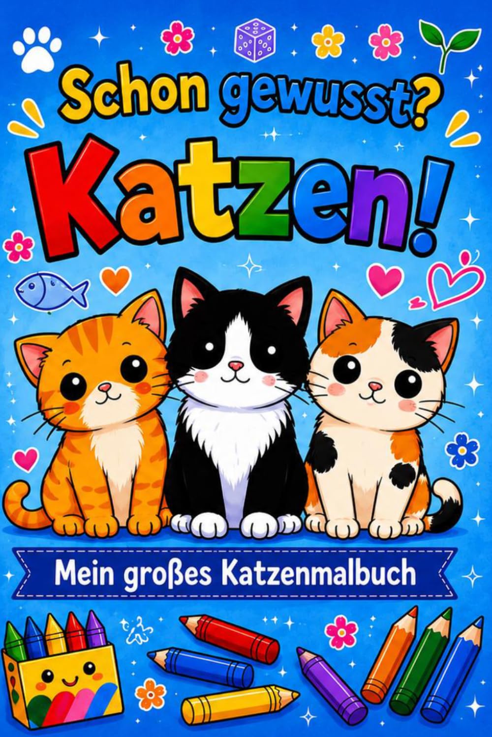 Schon gewusst? Katzen!: Mein großes Katzenmalbuch