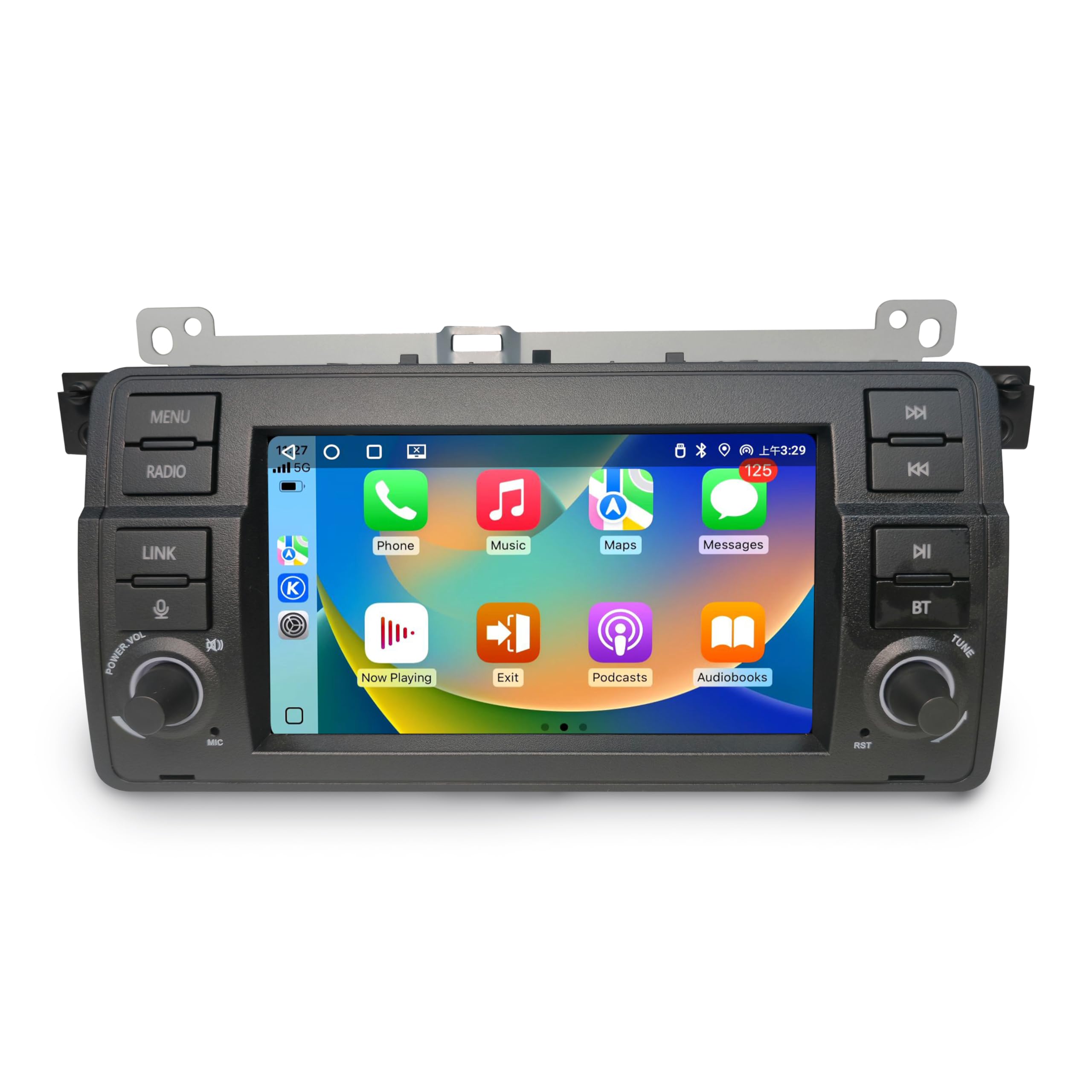 Autoradio GPS BMW E46 Android Auto CarPlay écran 7 pouces IPS caméra - 7