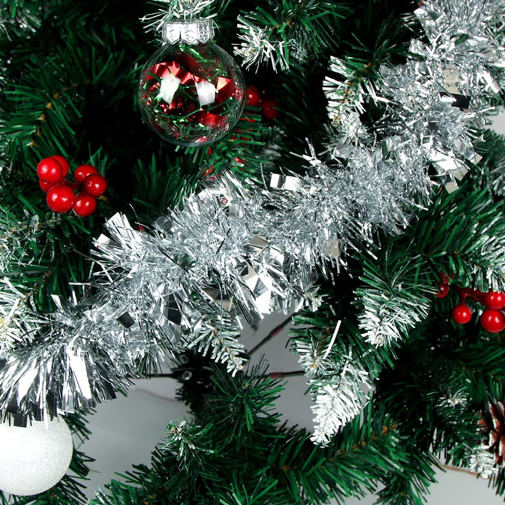EAGLEGIFTS Ghirlanda Natalizia di Lusso Rossa e Oro, Grande 30 Pollici, Decorazioni Natalizie con Fiocco per Porta di Natale