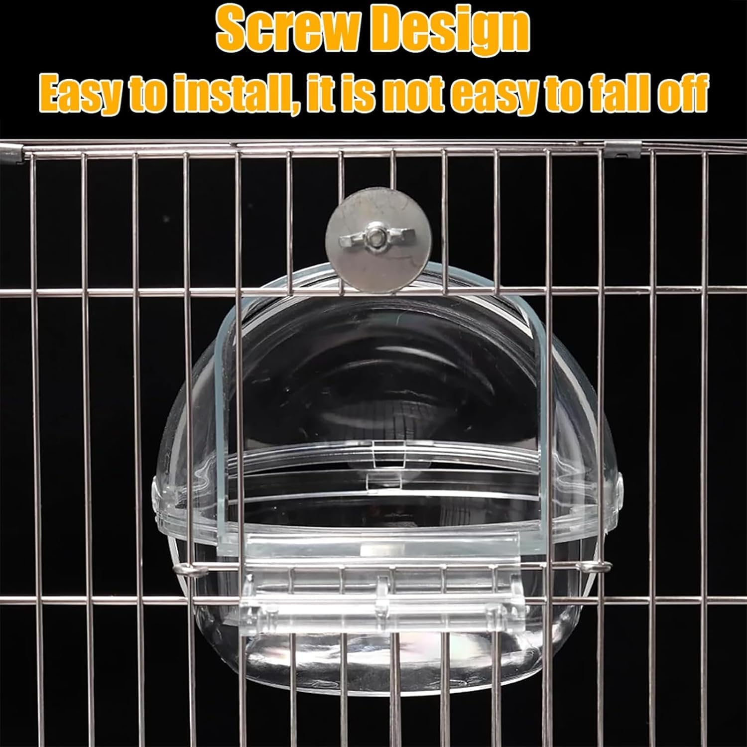 Accessoire de Cage à Oiseaux,Baignoire pour Oiseaux, Baignoire à Oiseaux,pour Cage,Boîte de Douche Transparente pour Perroquet,Baignoire pour Cage et Perroquet