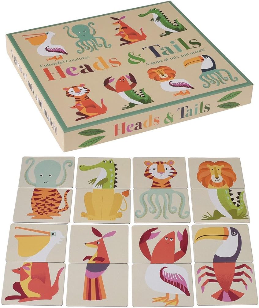 Colourful Creatures Heads And Tails Card Game Amazon.co.uk Outlet