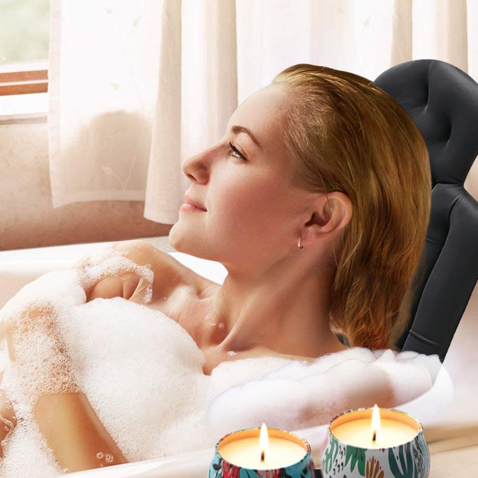 Almohada de baño de Cuerpo Completo,Cojín de baño para bañera,Almohada de