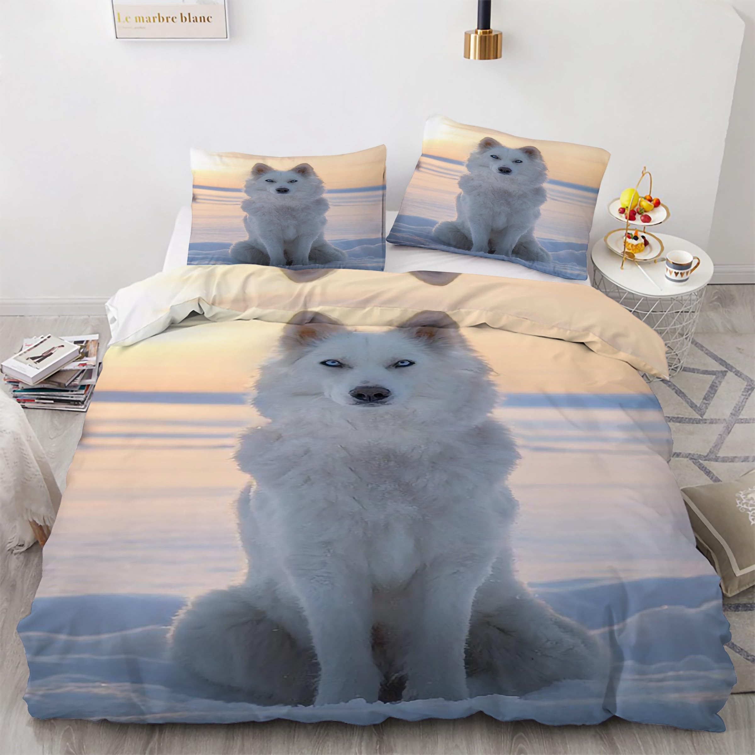 Parure de Lit Loup Arctique pour Créer une Ambiance Hivernale Cosy à la Maison