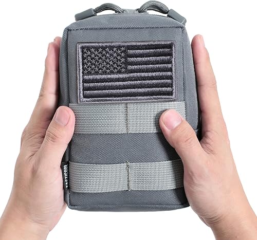 Miniatura 31 de Paquete de 2 bolsas Molle – Bolsa táctica compacta para EDC resistente al agua Canela