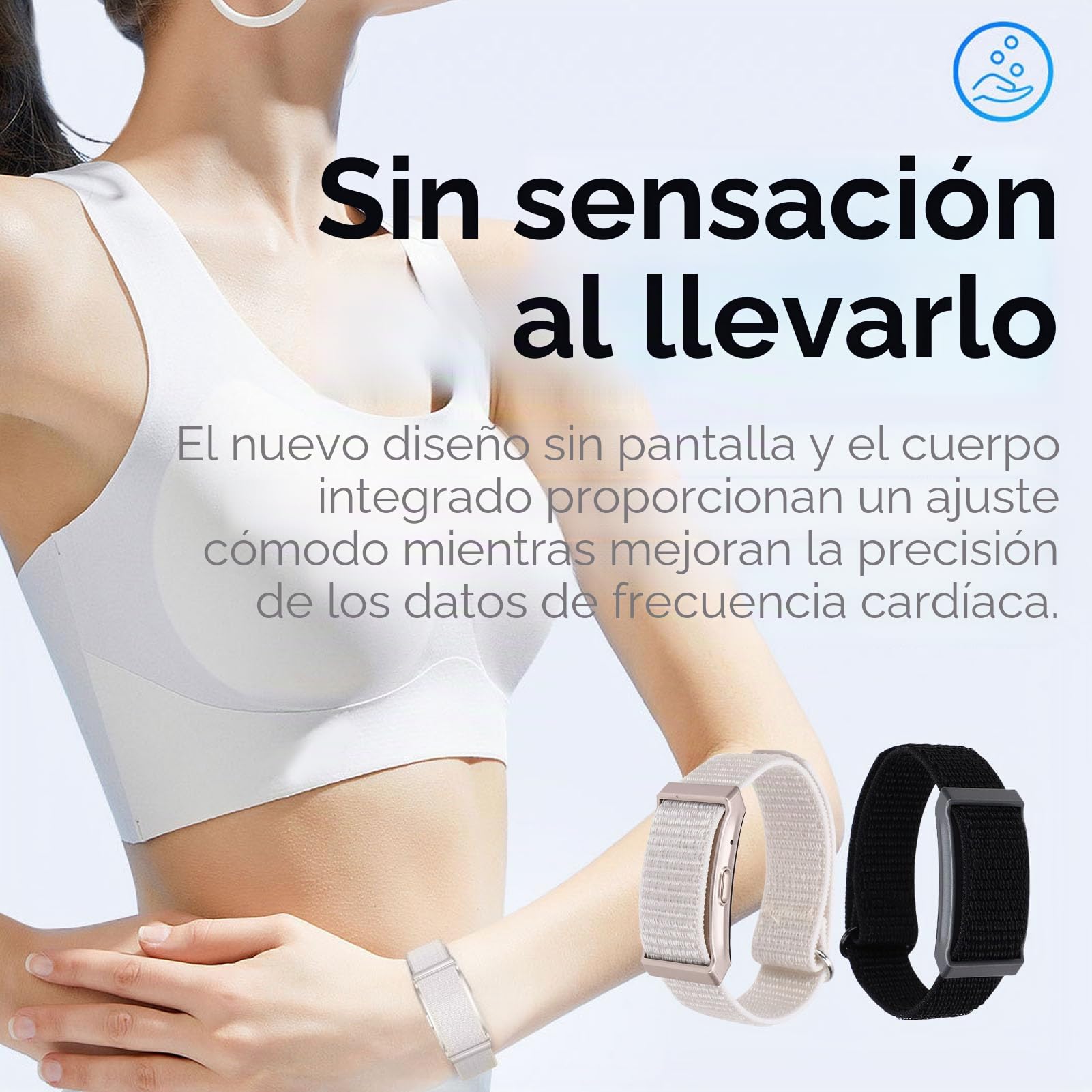 Tosuny Pulsera Inteligente, Rastreador de Actividad Física con Monitor de Temperatura Corporal, Seguimiento del Sueño con Batería de 40 Días para Gestión de la Salud de la Actividad (Black)