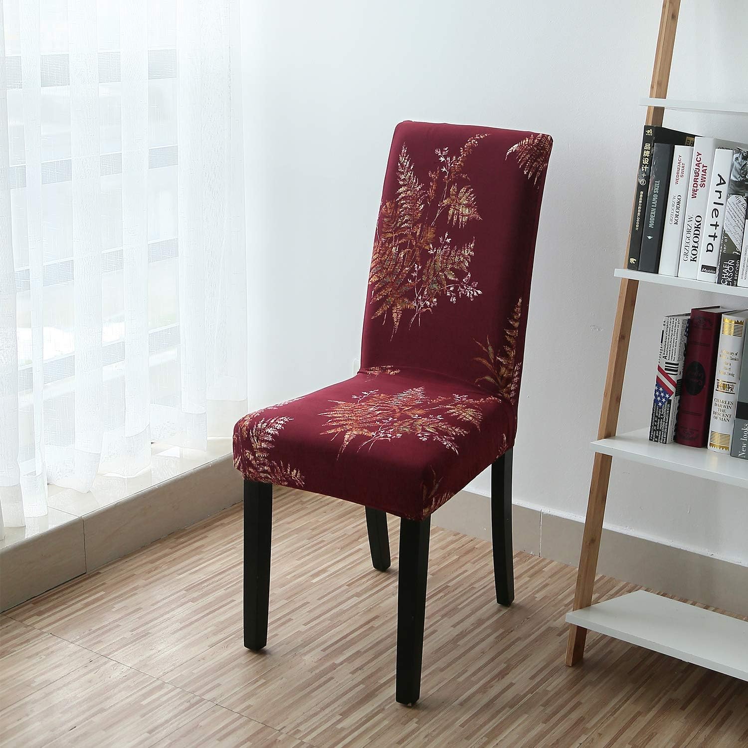 Hоttеѕt Sаlеѕ YISUN Stretch Dining Chair Covers Removable Washable Short Dining Chair Protect Cover for Hotel,Dining Room,Ceremony,Banquet Wedding Party (Red, 6 PCS)