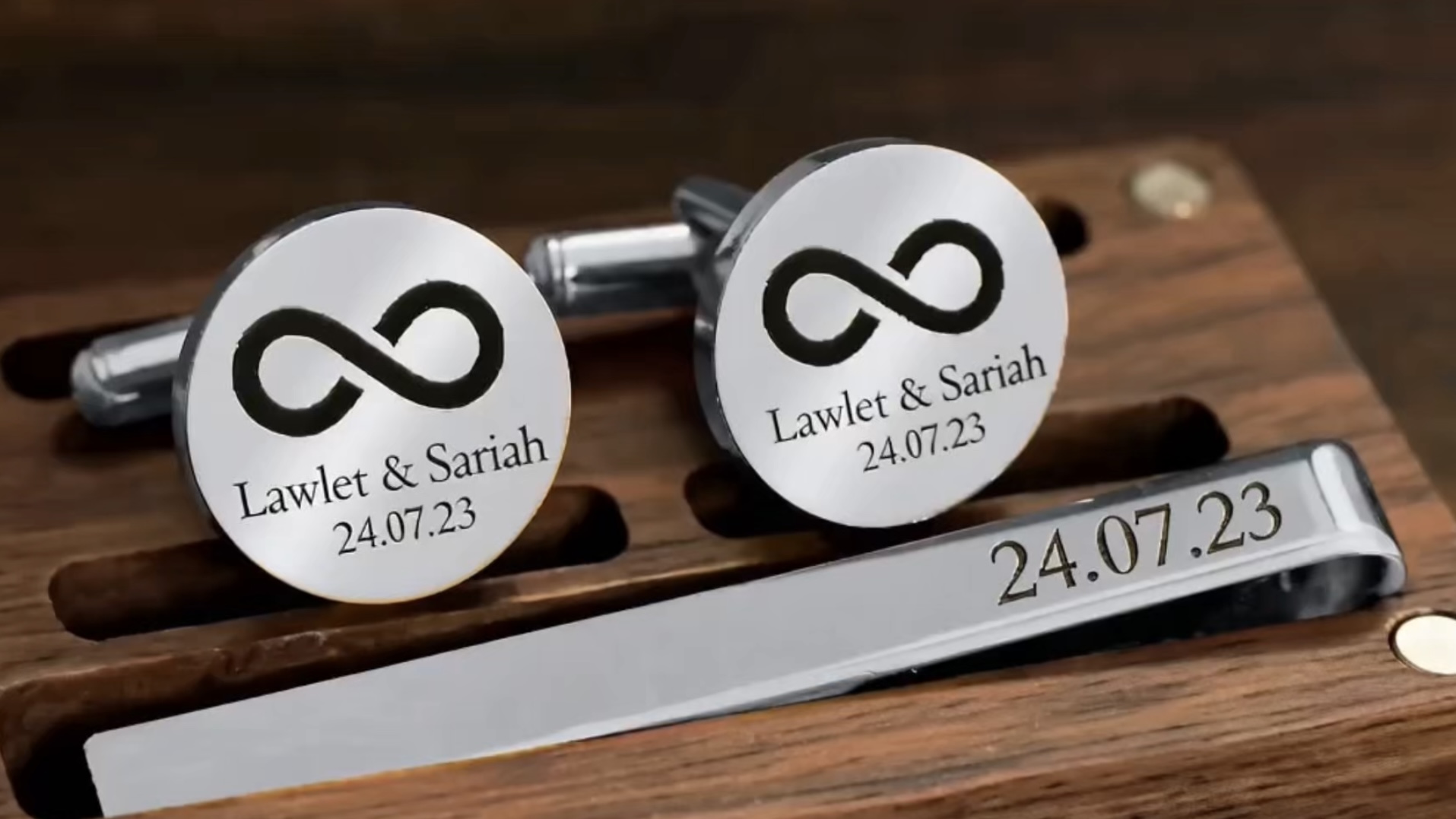 Mancuernillas Personalizadas para Hombre con Caja de Madera miniatura 7