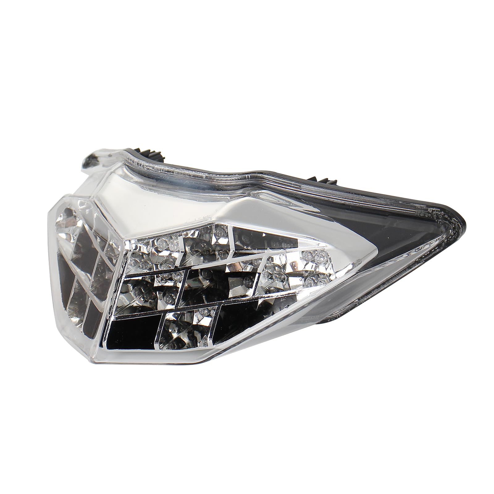 Motorrad Scheinwerferschutz 1 PC Motorrad Rücklicht Passend für Ninja 300 2013-2017 Hinten Schwanz Licht Integriert Anzeige Lampe Scheinwerfer Schutzgitter(Red)
