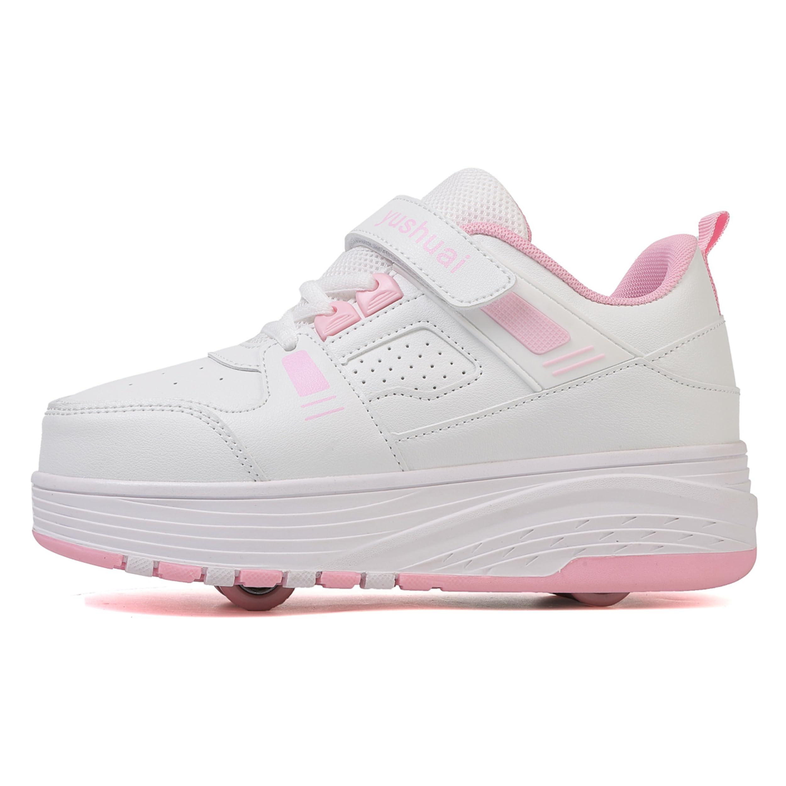 Zapatos con Ruedas para niños y niñas, Zapatillas de Deporte al Aire Libre con Ruedas para niños, Zapatillas de Skateboard con 4 Ruedas Ajustables para Pascua, Cumpleaños, Navidad