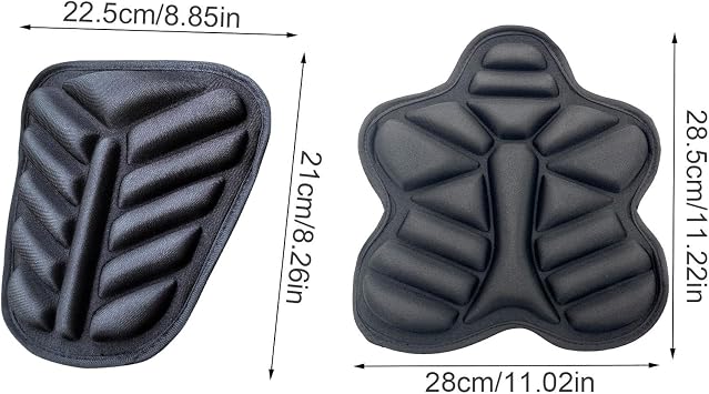 REVXON Motorcycle Seat Cushion for Sym VS Excel II 150 cc/Wolf 125/300/Classic/SB125N/SB125Ni/SB250Ni, Breathable 3D Air Mesh Motorcycle Seat Pad Shock Absorbing for Long Ride Comfort