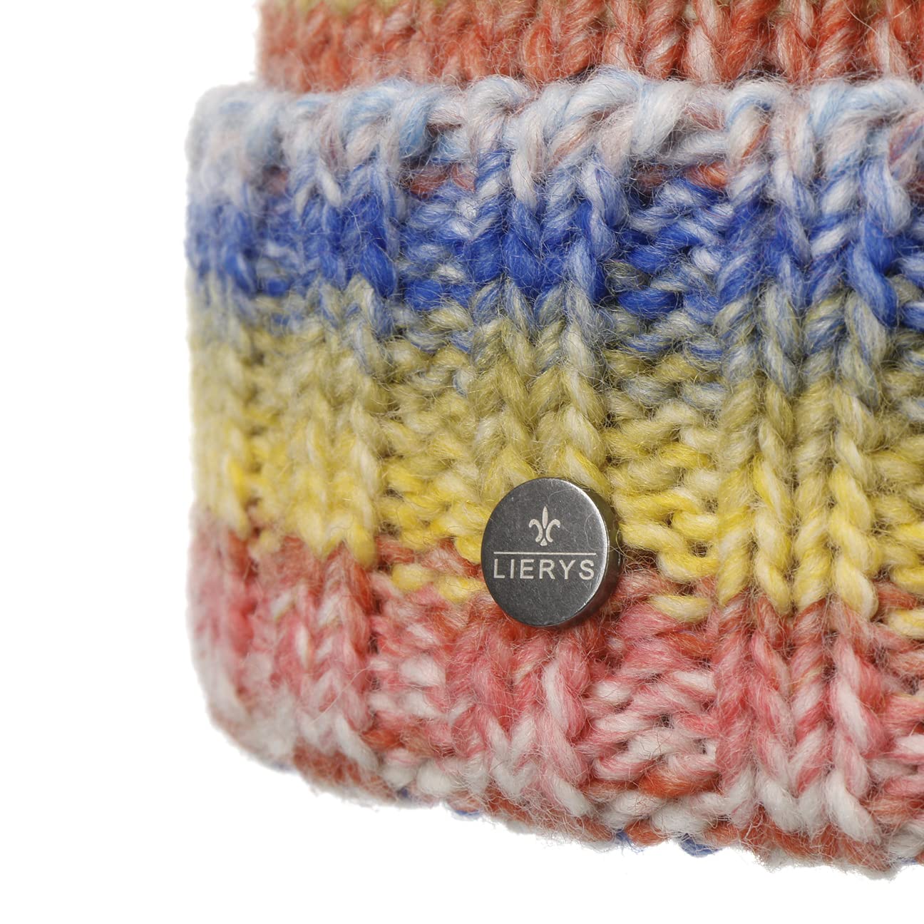 LIERYS Fauske Berretto con Pompon Berretto a Maglia Lana Vergine Made in Germany Unisex Autunno Inverno