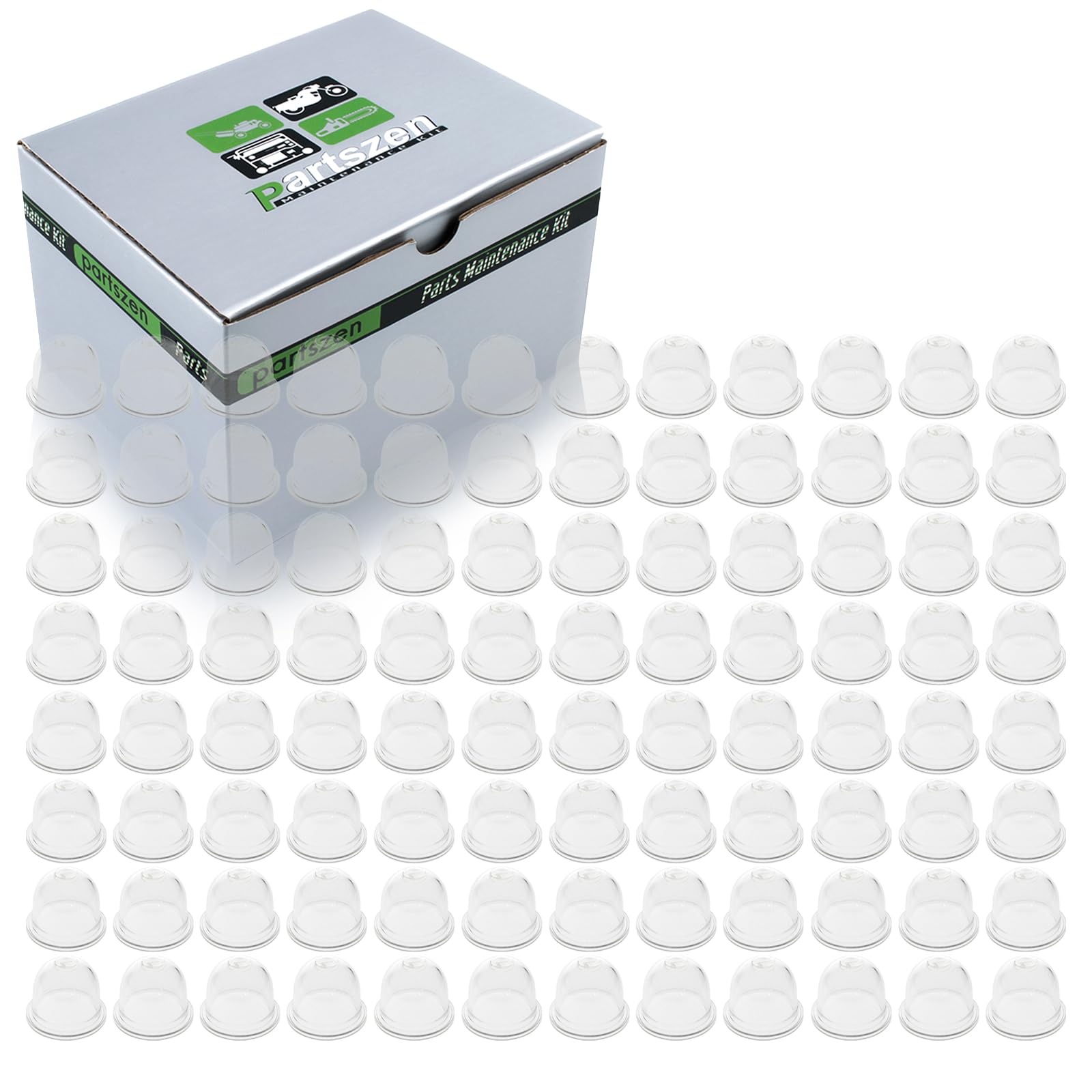 partszen 100pcs Carburetor Primer Bulb Pump Gas Fuel Bulb Fit for Echo 12538108660 Homelite Zama Primer Bulb for Stihl FS75 FS74 FS76 FS80 FS85