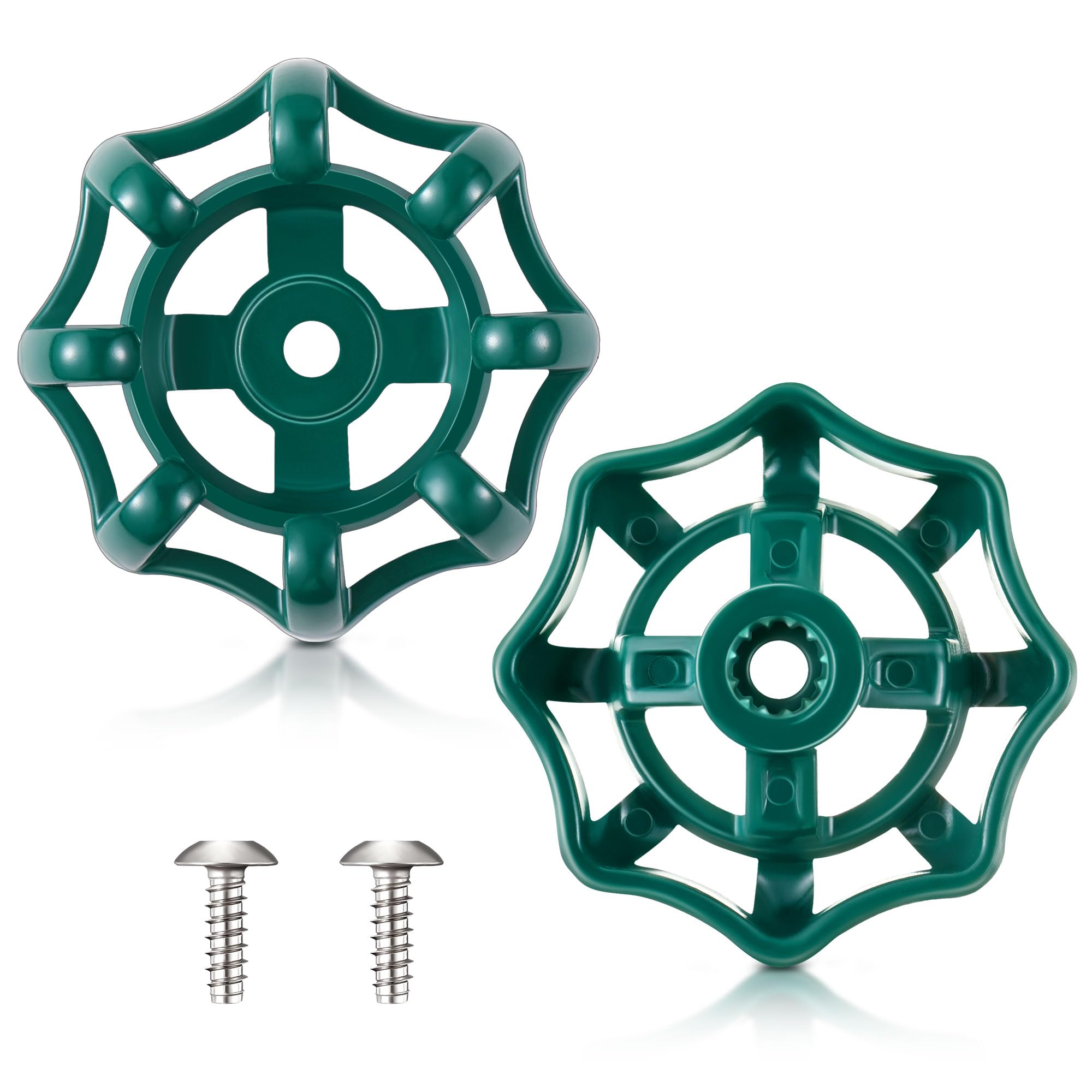 Dreyoo Outdoor Faucet Handles 3/8 in 12 Point, Green Round