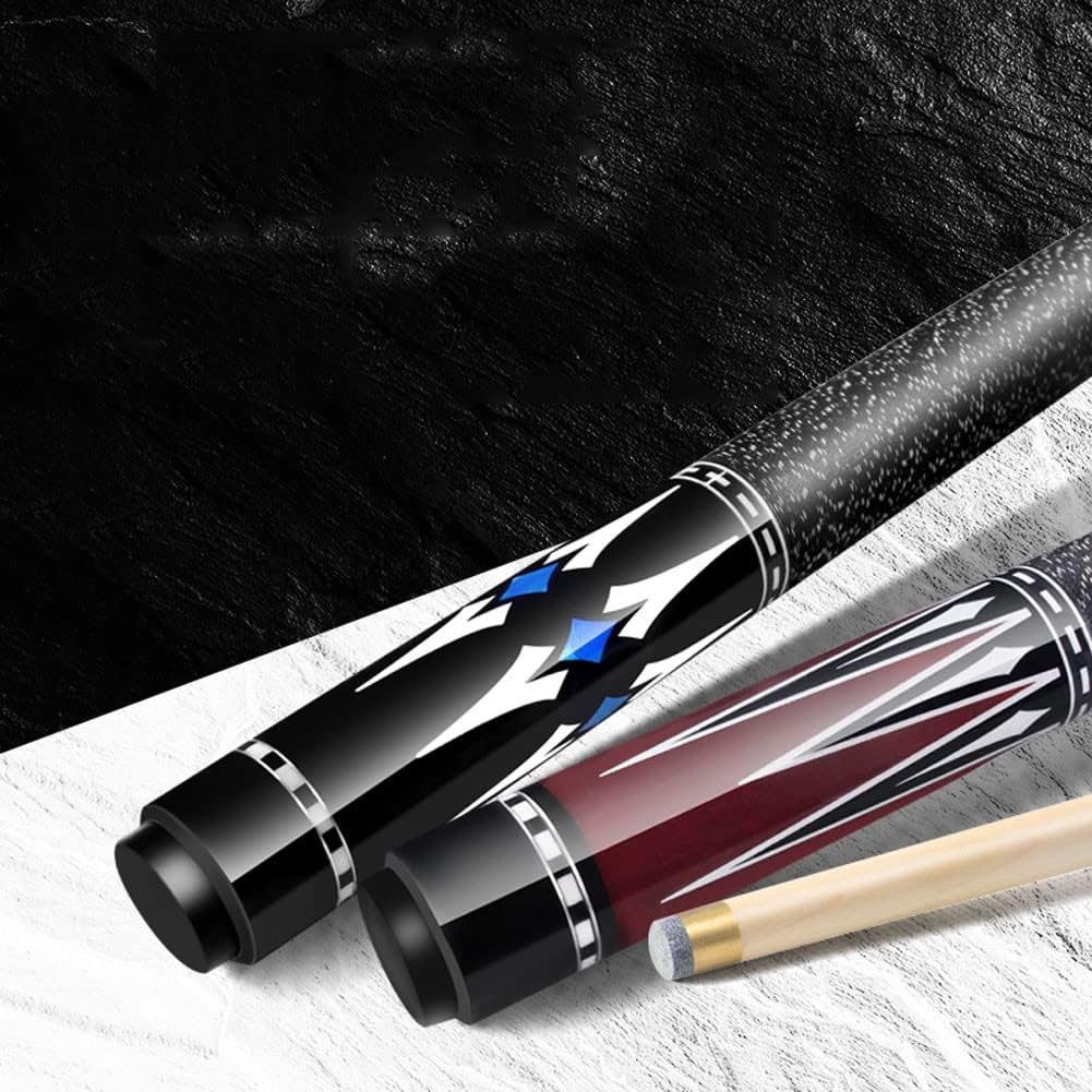 Pool Cue Billiard Stick Cue Tips Finely Handcrafted 1/2 Hinge Perfectly Straight Portable Pool Cue Three Types of Heads are Available for Premium Pool Cues EIIDJFF 230202(Color:C,Size:11.5mm)