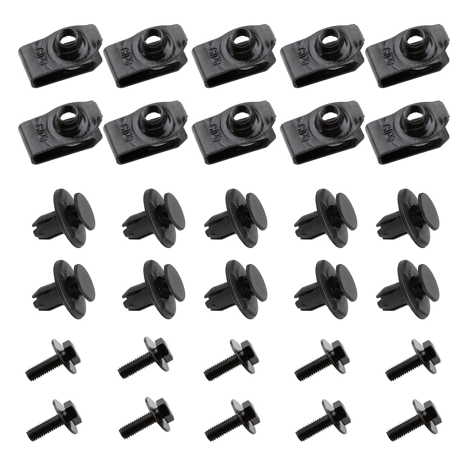 40 Pcs Car Engine Cover Bolts Plastic Tri Clips Retainer Fixed - View #12