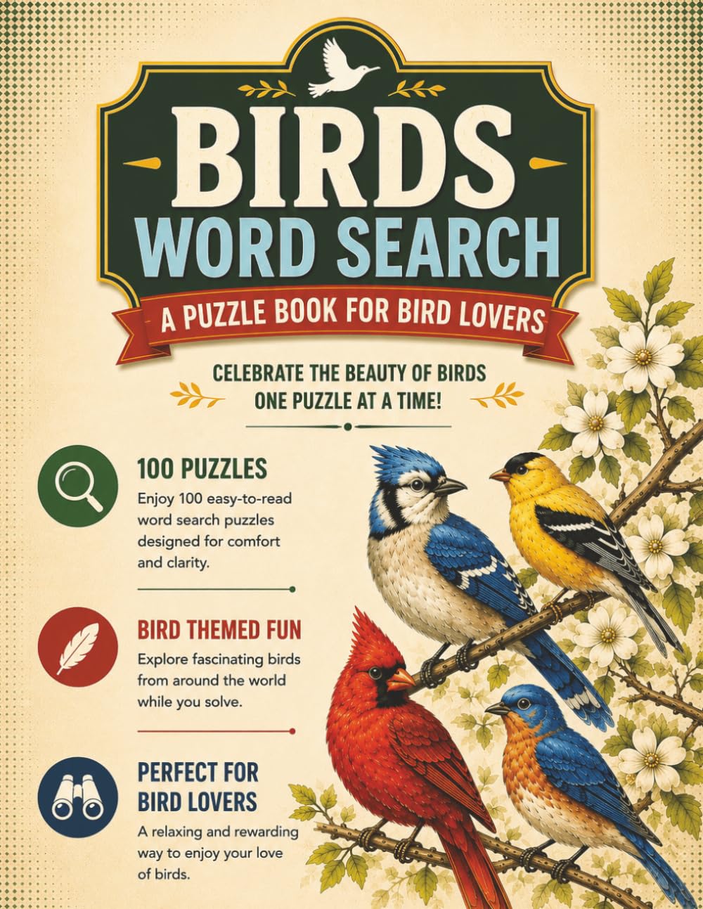 Birds Word Search: A Puzzle Book for Bird Lovers