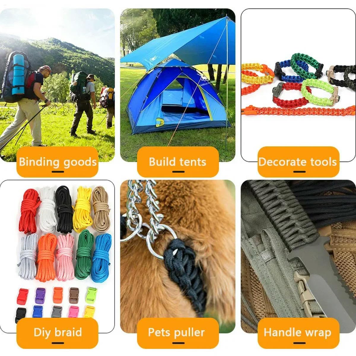 Nylon-Seil Fallschirmschnur, 4 mm 9 Ständer Kerne Paracord for Fallschirmschnur Lanyard Camping Klettern Camping Seil Wandern Wäscheleine 5 Meter 10 Meter 20 Meter 30 Meter